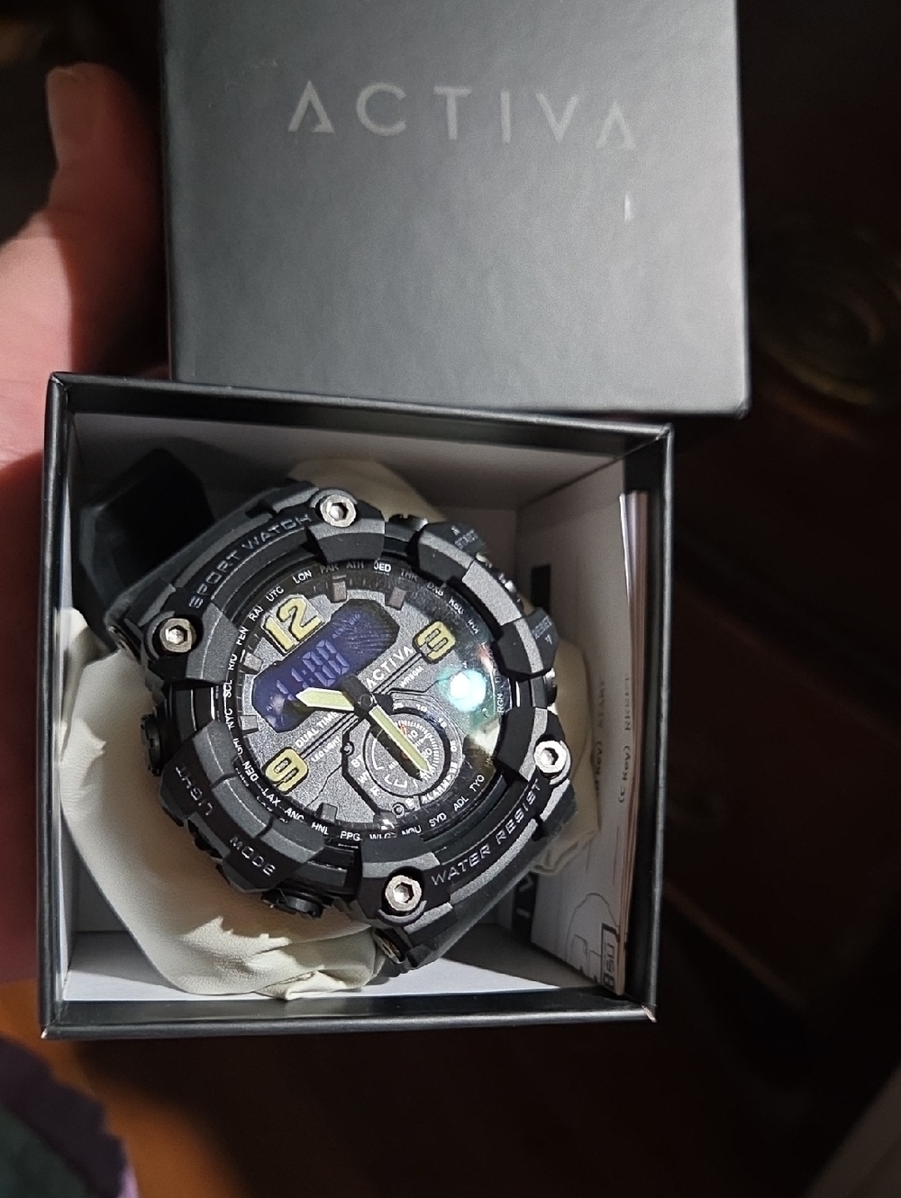 Ativa Men's Black and Yellow Sport Tactical Watch